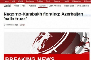 BBC Qarabağda baş verənlərdən yazdı