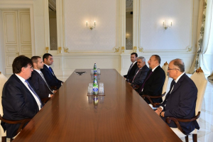 İlham Əliyev UEFA prezidenti ilə görüşüb