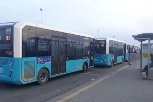 Yeni gətirilən avtobuslar xəttə buraxıldı - FOTO