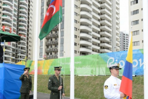 Olimpiya Kəndində Azərbaycan bayrağı qaldırıldı