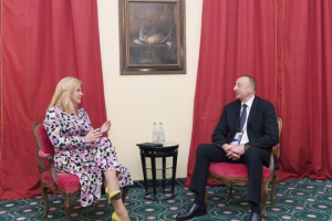  İlham Əliyev Xorvatiya prezidenti ilə görüşüb