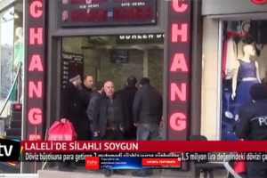 İstanbulda silahlı insident - Milyon yarım pul oğurlandı