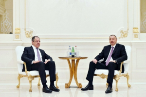 Əliyev Lavrovla görüşdü: `Münaqişənin tezliklə həllində maraqlıyıq`